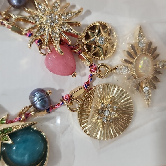 🔹️Camila Coelho Glass Stone Fresh Pearl ,Jade, Amethyst ,Turquoise 18" Necklace - Picture 4 of 5